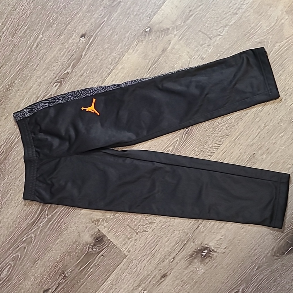 Jordan Boys Gray Track Pants Straight Leg Size Large